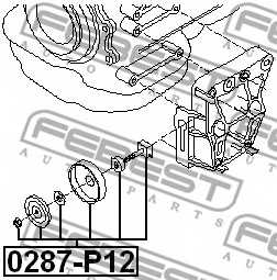 Натяжной ролик поликлинового ременя FEBEST 0287-P12 - изображение 1