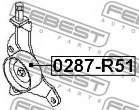 Натяжной ролик поликлинового ременя FEBEST 0287-R51 - изображение 1