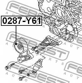 Натяжной ролик поликлинового ременя FEBEST 0287-Y61 - изображение 1