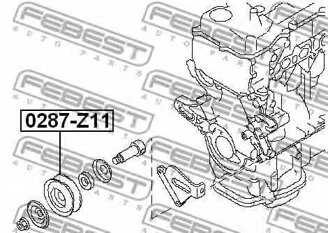 Натяжной ролик поликлинового ременя FEBEST 0287-Z11 - изображение 1
