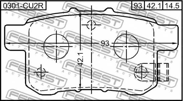 Колодки тормозные дисковые задний для HONDA ACCORD(CU) <b>FEBEST 0301-CU2R</b> - изображение 1