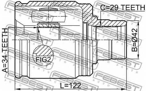 Шарнир приводного вала FEBEST 0311-ACC22RH - изображение 1