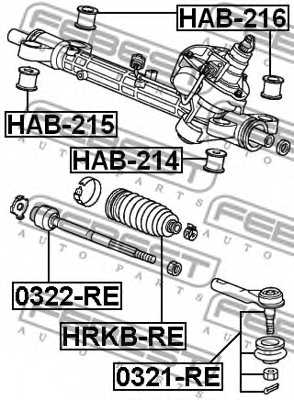 Наконечник поперечной рулевой тяги FEBEST 0321-RE - изображение 1
