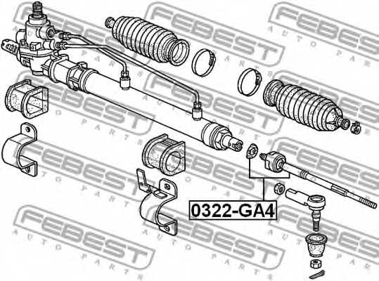 Осевой шарнир рулевой тяги FEBEST 0322-GA4 - изображение 1