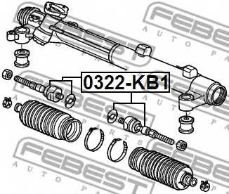Осевой шарнир рулевой тяги FEBEST 0322-KB1 - изображение 1