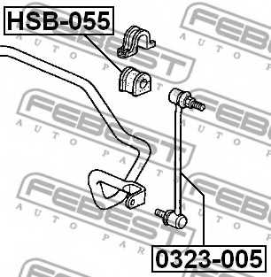 Тяга / стойка стабилизатора FEBEST 0323-005 - изображение 1