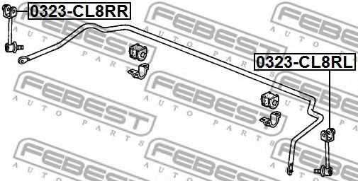 Тяга / стойка стабилизатора FEBEST 0323-CL8RL - изображение 1