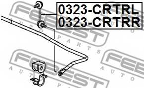 Тяга / стойка стабилизатора FEBEST 0323-CRTRR - изображение 1