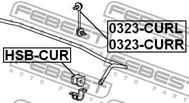 Тяга / стойка стабилизатора FEBEST 0323-CURL - изображение 1