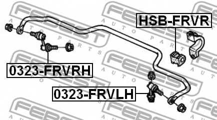Тяга / стойка стабилизатора FEBEST 0323-FRVRH - изображение 1
