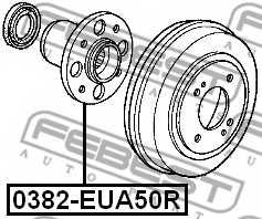 Ступица колеса FEBEST 0382-EUA50R - изображение 1