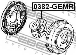 Ступица колеса FEBEST 0382-GEMR - изображение 1