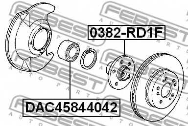 Ступица колеса FEBEST 0382-RD1F - изображение 1