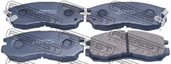 Колодки тормозные дисковые передний для HYUNDAI SANTAMO / MITSUBISHI COLT, DEBONAIR, DION, ECLIPSE, GALANT, LANCER, SAPPORO, SPACE RUNNER, SPACE <b>FEBEST 0401-CJF</b> - изображение