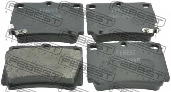 Колодки тормозные дисковые задний для MITSUBISHI PAJERO(K90) <b>FEBEST 0401-K99R</b> - изображение