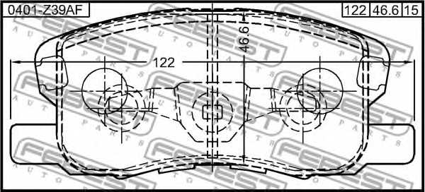 Колодки тормозные дисковые передний для MITSUBISHI COLT PLUS(Z2#W), COLT(Z2#A,Z3#A) <b>FEBEST 0401-Z39AF</b> - изображение 1