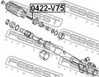 Осевой шарнир рулевой тяги FEBEST 0422-V75 - изображение 1