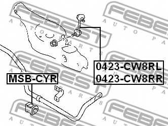 Тяга / стойка стабилизатора FEBEST 0423-CW8RL - изображение 1