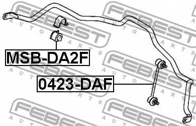 Тяга / стойка стабилизатора FEBEST 0423-DAF - изображение 1