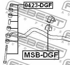 Тяга / стойка стабилизатора FEBEST 0423-DGF - изображение 1