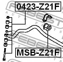 Тяга / стойка стабилизатора FEBEST 0423-Z21F - изображение 1