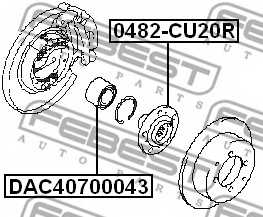 Ступица колеса FEBEST 0482-CU20R - изображение 1