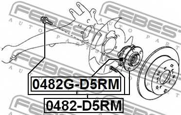 Ступица колеса FEBEST 0482-D5RM - изображение 1