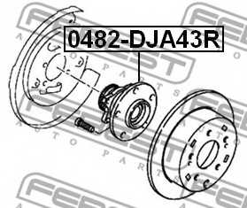 Ступица колеса FEBEST 0482-DJA43R - изображение 1