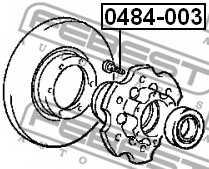 Болт крепления колеса FEBEST 0484-003 - изображение 1