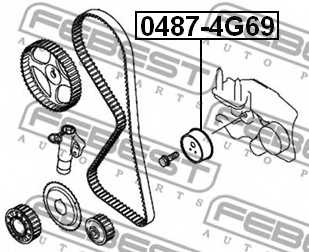 Натяжной ролик ременя ГРМ FEBEST 0487-4G69 - изображение 1