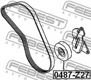 Натяжной ролик поликлинового ременя FEBEST 0487-Z27 - изображение 1