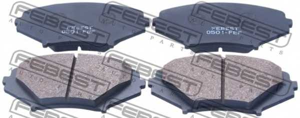 Колодки тормозные дисковые передний <b>FEBEST 0501-FEF</b> - изображение