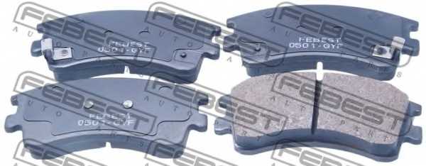 Колодки тормозные дисковые передний <b>FEBEST 0501-GYF</b> - изображение Колодки тормозные дисковые передний <b>FEBEST 0501-GYF</b> - изображение
