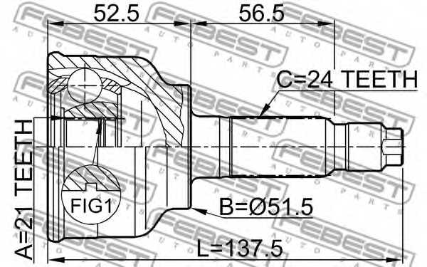 Шарнир приводного вала FEBEST 0510-004 - изображение 1