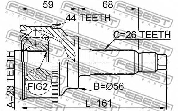 Шарнир приводного вала FEBEST 0510-FRA44 - изображение 1