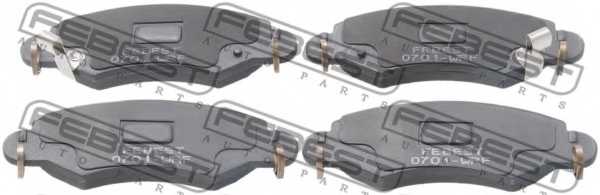 Колодки тормозные дисковые передний для SUZUKI WAGON R+(MM) <b>FEBEST 0701-WRF</b> - изображение Колодки тормозные дисковые передний для SUZUKI WAGON R+(MM) <b>FEBEST 0701-WRF</b> - изображение