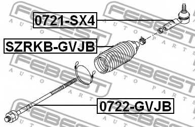 Осевой шарнир рулевой тяги FEBEST 0722-GVJB - изображение 1