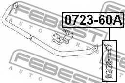 Тяга / стойка стабилизатора FEBEST 0723-60A - изображение 1