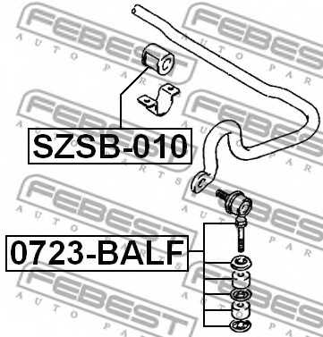 Тяга / стойка стабилизатора FEBEST 0723-BALF - изображение 1