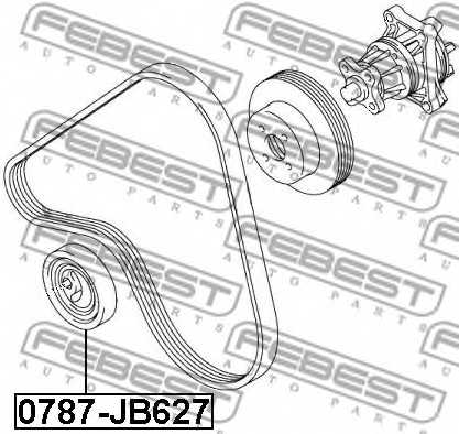 Натяжной ролик поликлинового ременя FEBEST 0787-JB627 - изображение 1