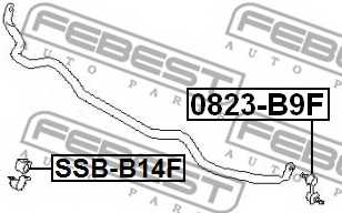 Тяга / стойка стабилизатора FEBEST 0823-B9F - изображение 1