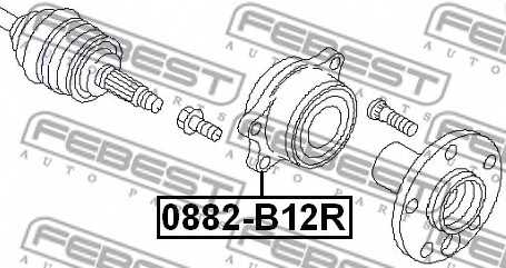 Ступица колеса FEBEST 0882-B12R - изображение 1