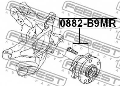 Ступица колеса FEBEST 0882-B9MR - изображение 1