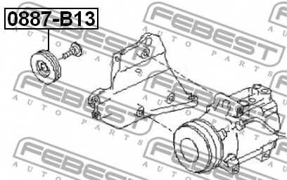 Ролик натяжной ремня кондиционера FEBEST 0887-B13 - изображение 1