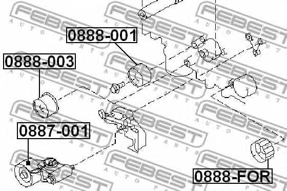 Паразитный / ведущий ролик зубчатого ремня FEBEST 0888-003 - изображение 1