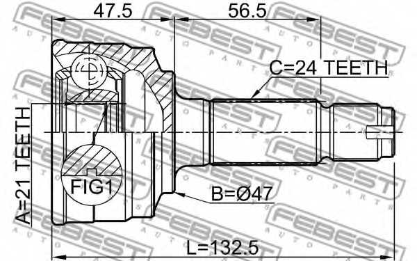 Шарнир приводного вала FEBEST 0910-M200 - изображение 1