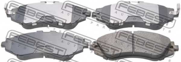 Колодки тормозные дисковые передний <b>FEBEST 1001-J150F</b> - изображение Колодки тормозные дисковые передний <b>FEBEST 1001-J150F</b> - изображение