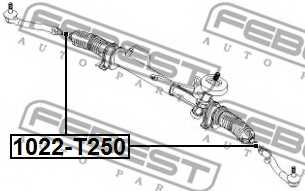 Осевой шарнир рулевой тяги FEBEST 1022-T250 - изображение 1