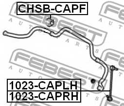 Тяга / стойка стабилизатора FEBEST 1023-CAPRH - изображение 1