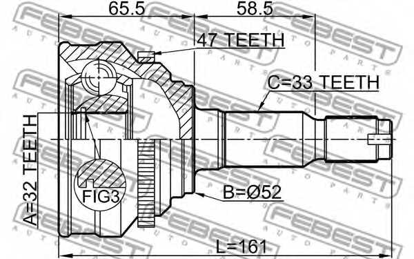 Шарнир приводного вала FEBEST 1110-009A47 - изображение 1
